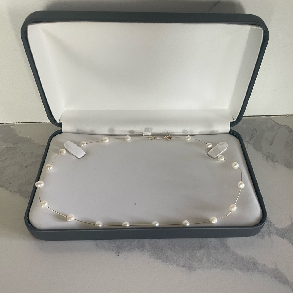 Sophisticated White Cultured Pearl Necklace
